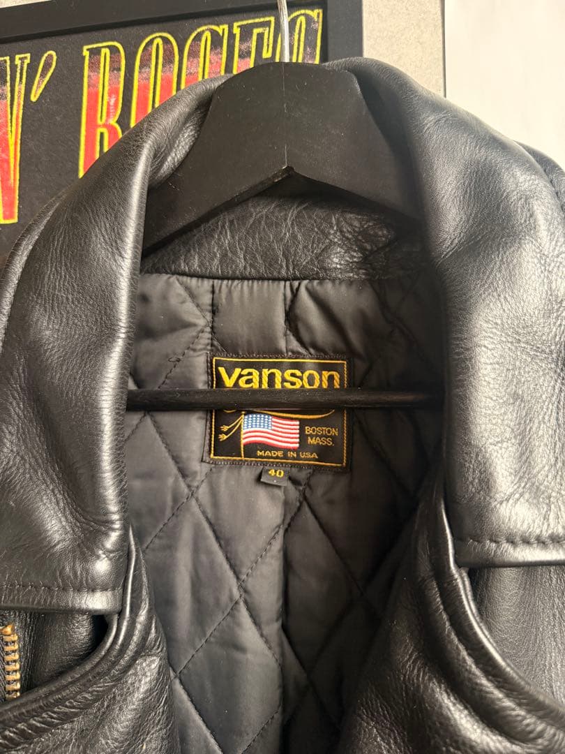 ✨希少✨ VANSON ダブル ライダース 40 TALONジップ ブラック