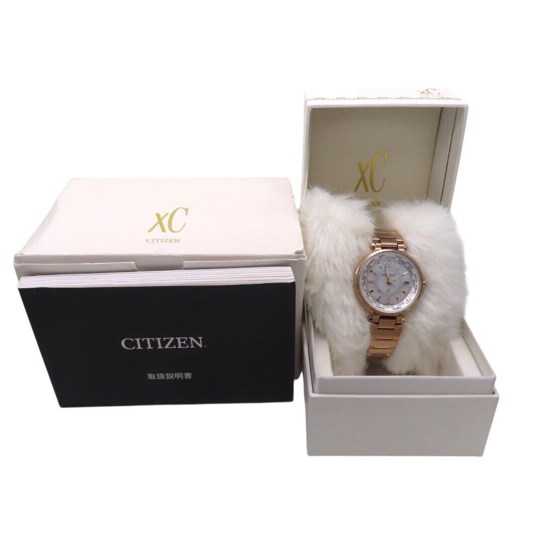 美品 EC1012 51W クロスシー 電波ソーラー シチズン 時計 ダイヤ