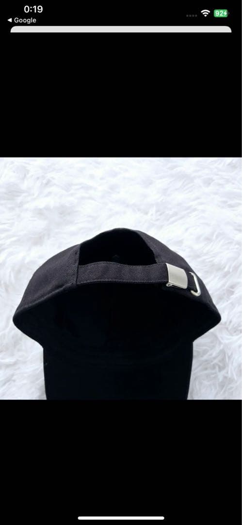 Darichロングブリムロゴキャップ ブラックロゴ刺繍キャップ フリーサイズ