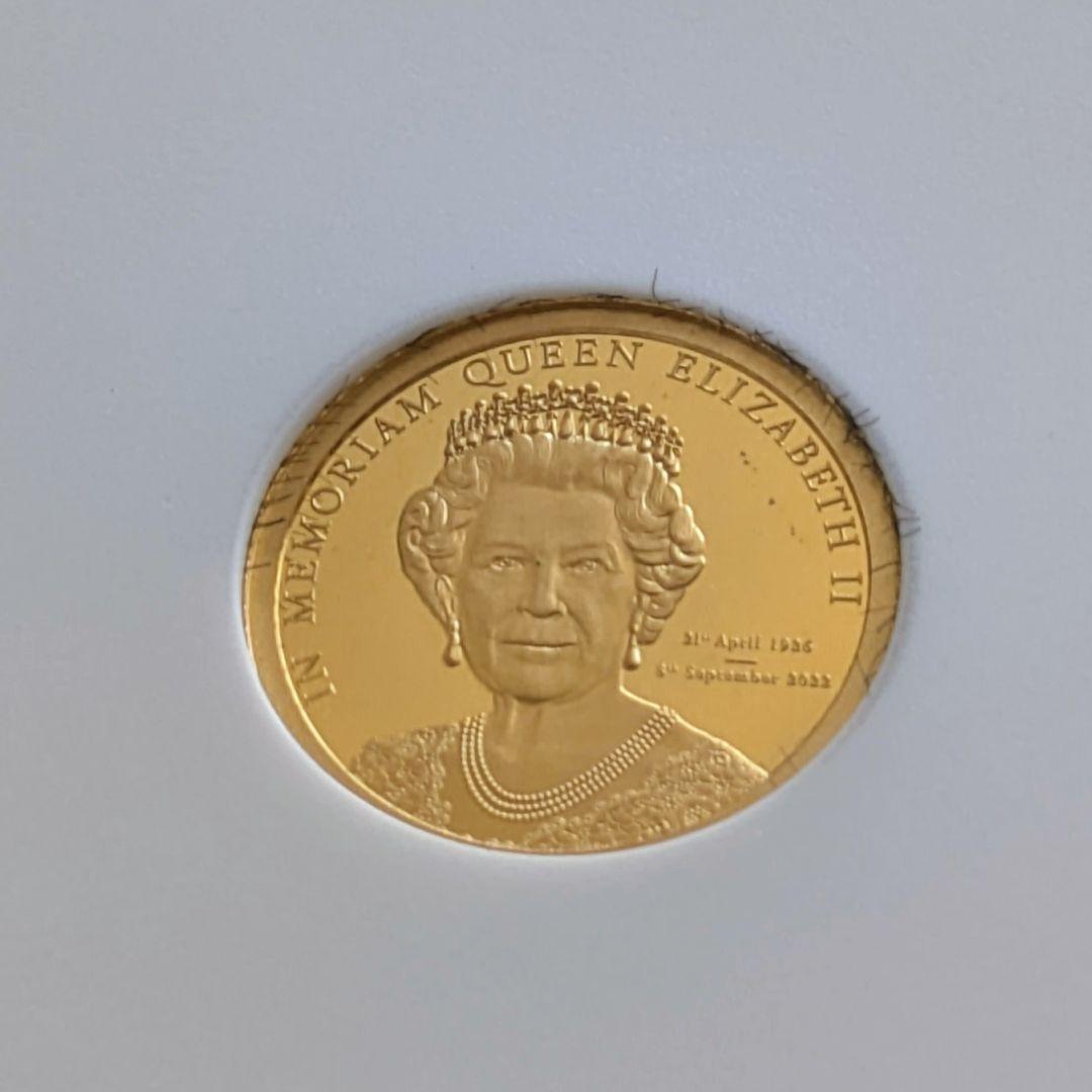 2022年 エリザベス女王 追悼金貨 5ドル イギリス PF69 UC 純金