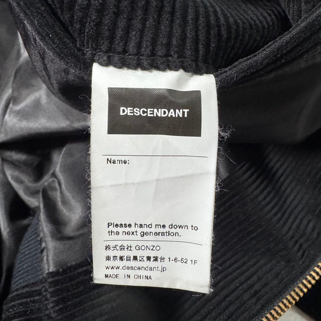 ディセンダント HOFFMANCORDUROY JACKET 20AW 黒 3