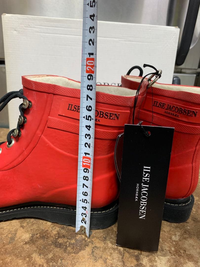 未使用 イルセヤコブセン デンマーク レインブーツ モコモコ レインシューズ
