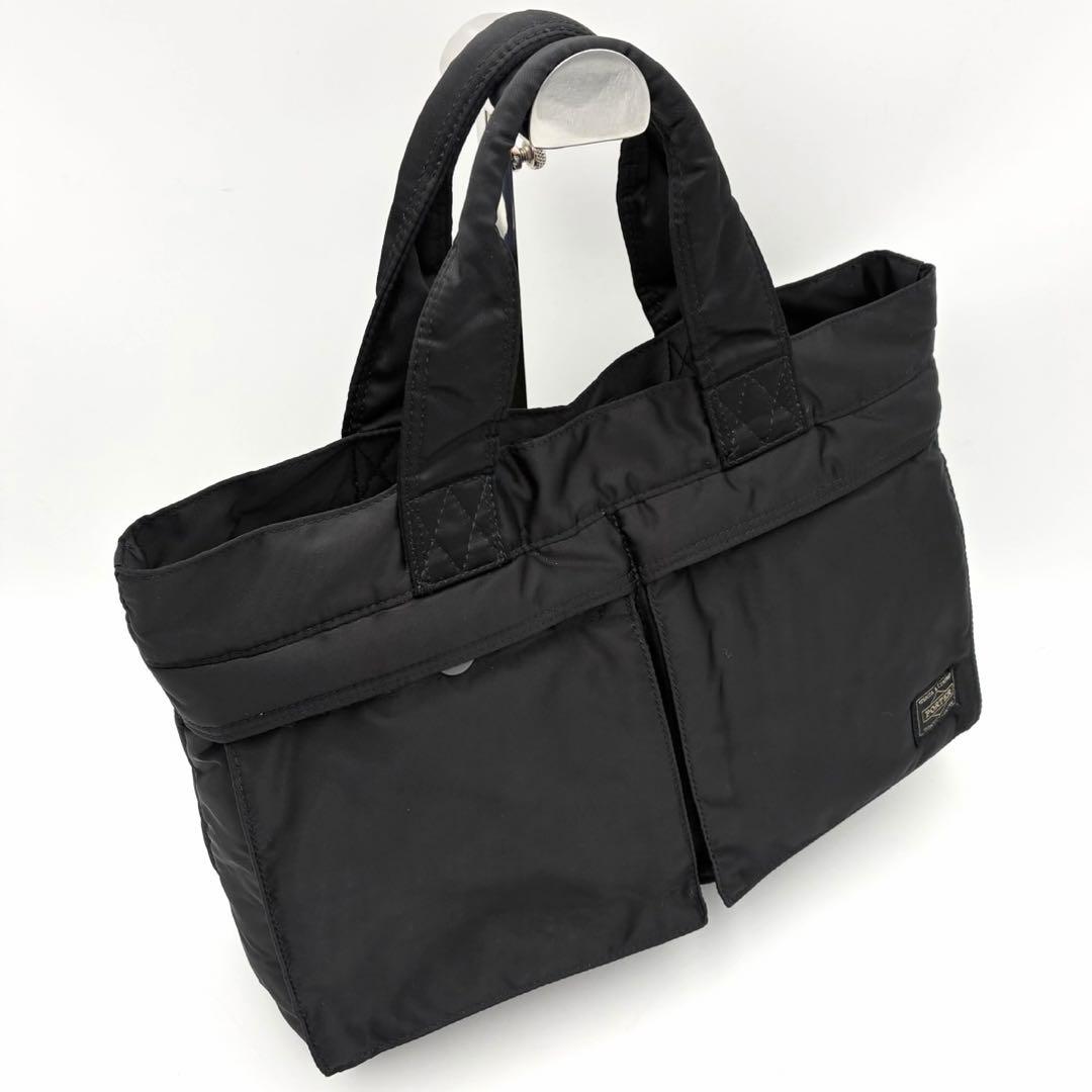 ポーター タンカー トートバッグ ハンドバッグ 黒 ナイロン 男女兼用 多機能