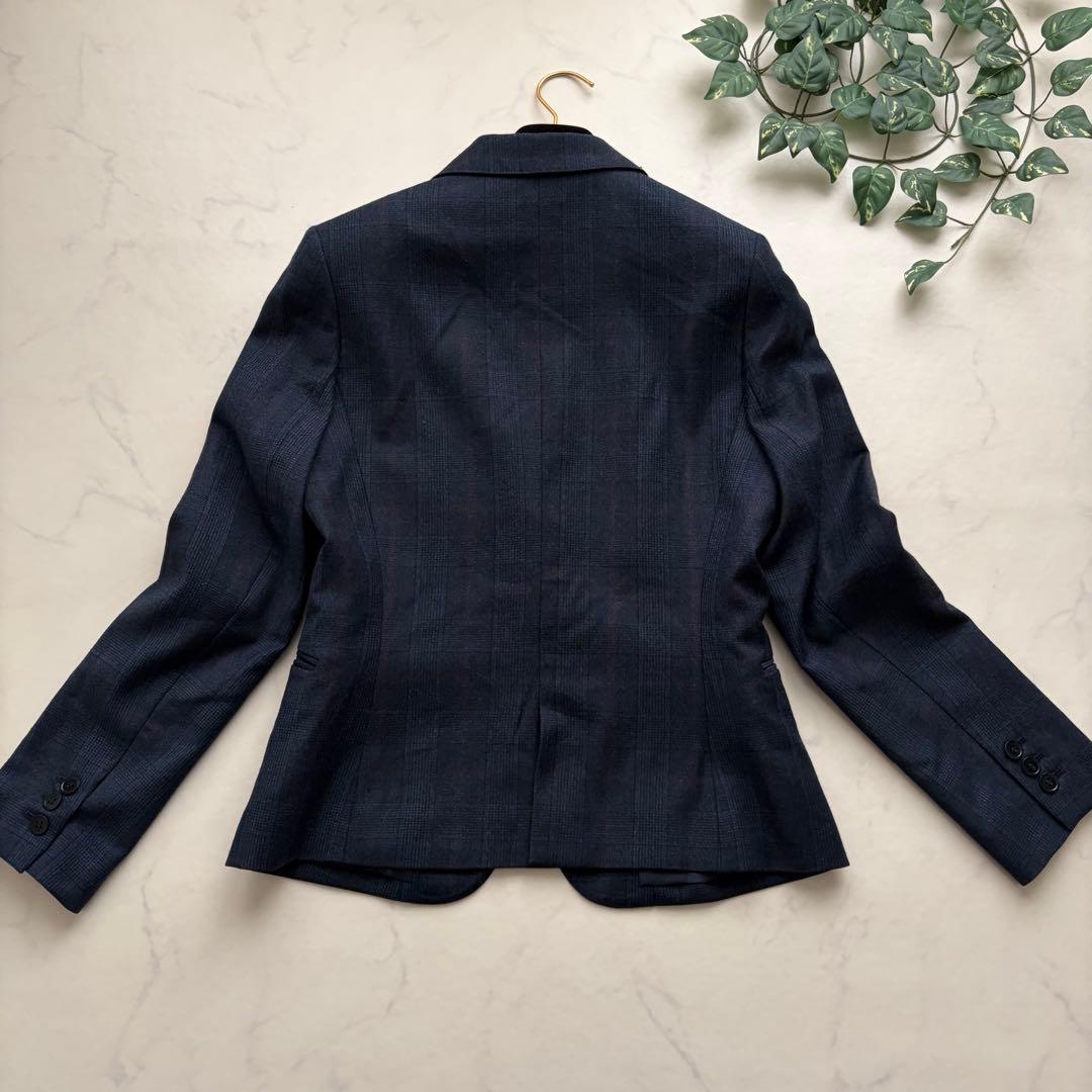 極美品✨スーツカンパニー×REDA パンツスーツ ネイビー グレンチェック 40