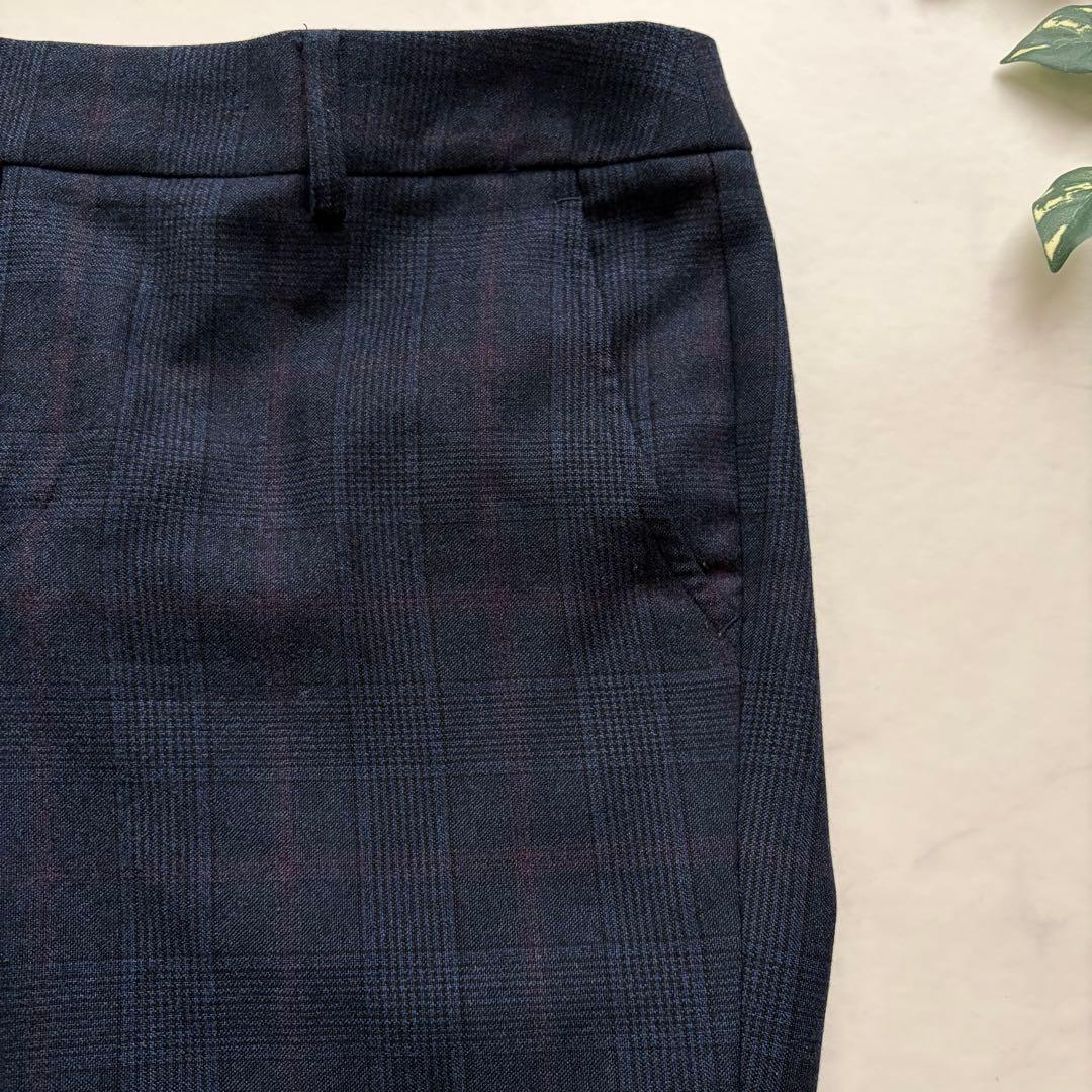 極美品✨スーツカンパニー×REDA パンツスーツ ネイビー グレンチェック 40