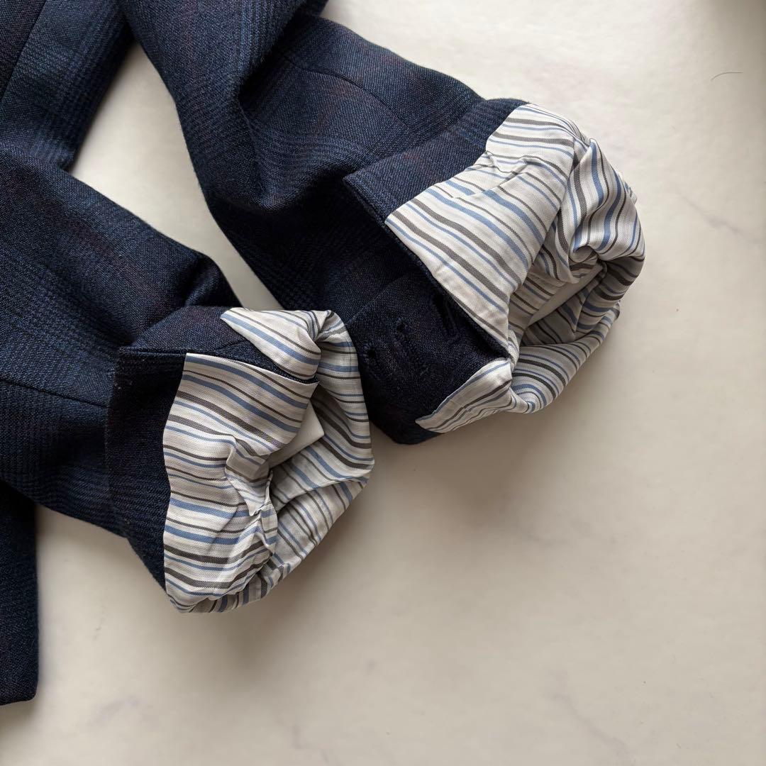 極美品✨スーツカンパニー×REDA パンツスーツ ネイビー グレンチェック 40