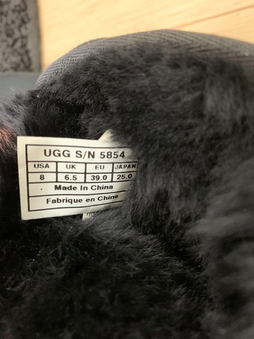 アグ UGG ムートンブーツ W CLASSIC MINI ブラック 25cm