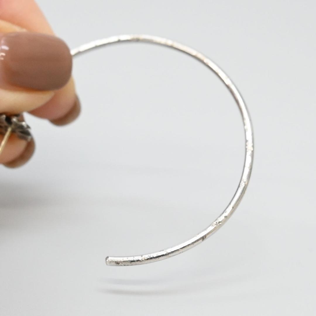 ■ □ 47080★年 クロムハーツ CHプラス フープピアス シルバー925