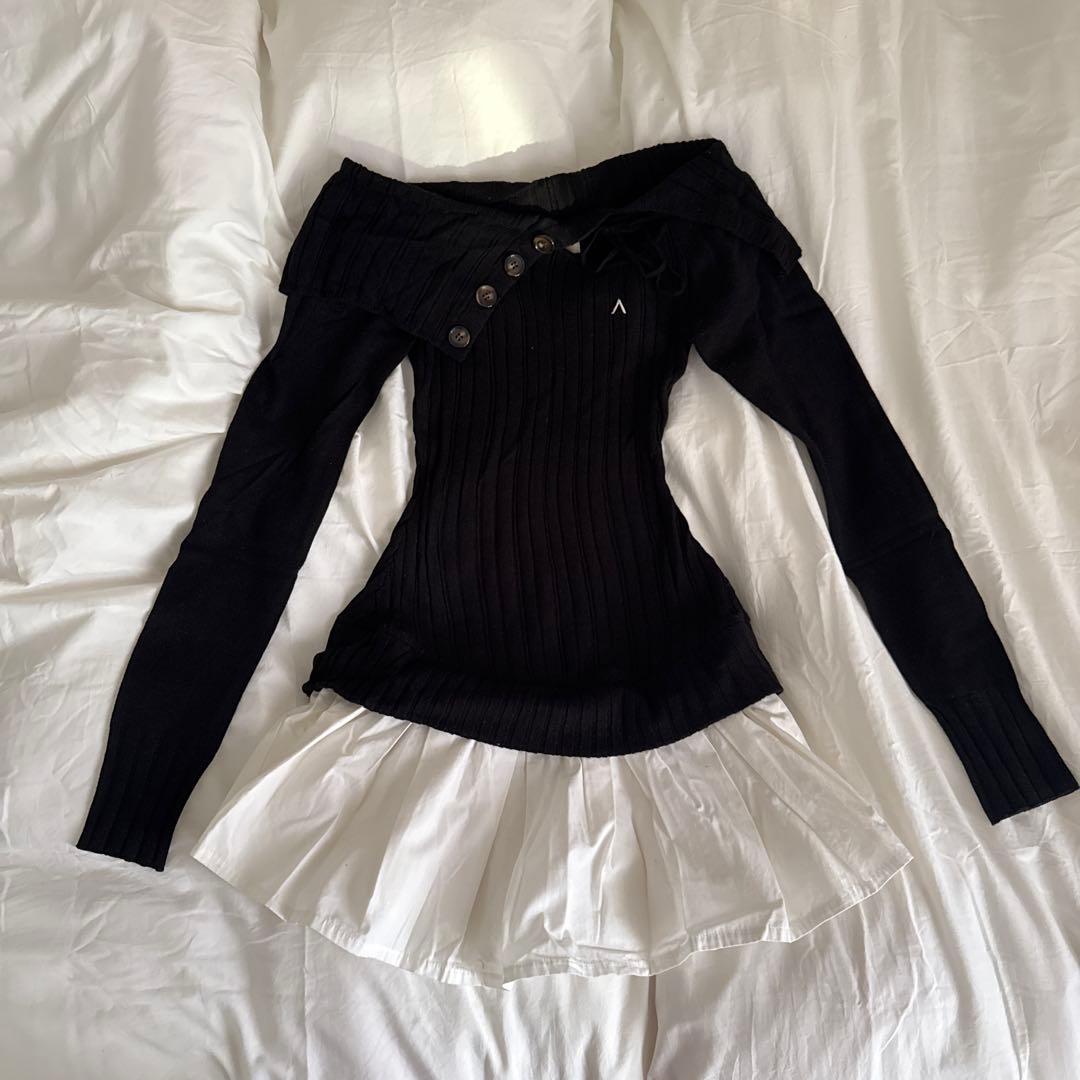 トップス andmary Isabel knit mini dress