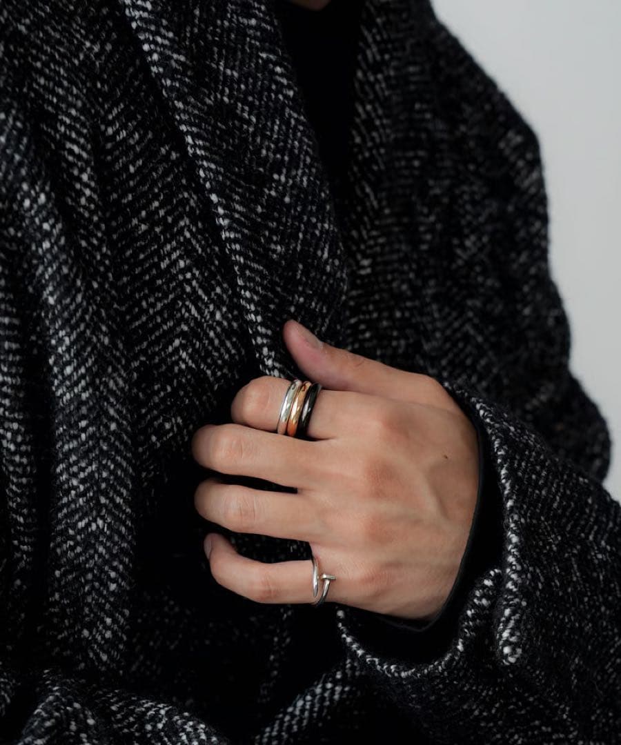 CTHY ELLIPSE RING Silver925 ブラック 19号