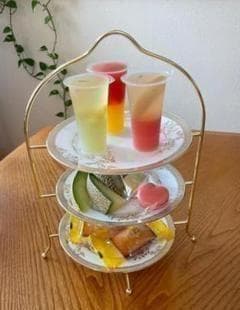 【お買い得！】3段 アフタヌーンティースタンド ケーキスタンド 4個