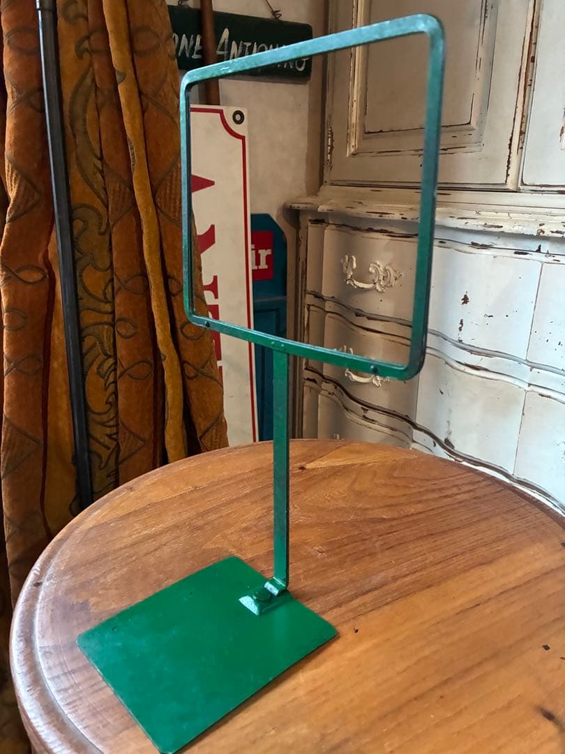 フランス　アンティーク　メタル　ディスプレイ　フォト　ポップ　スタンド　写真立て