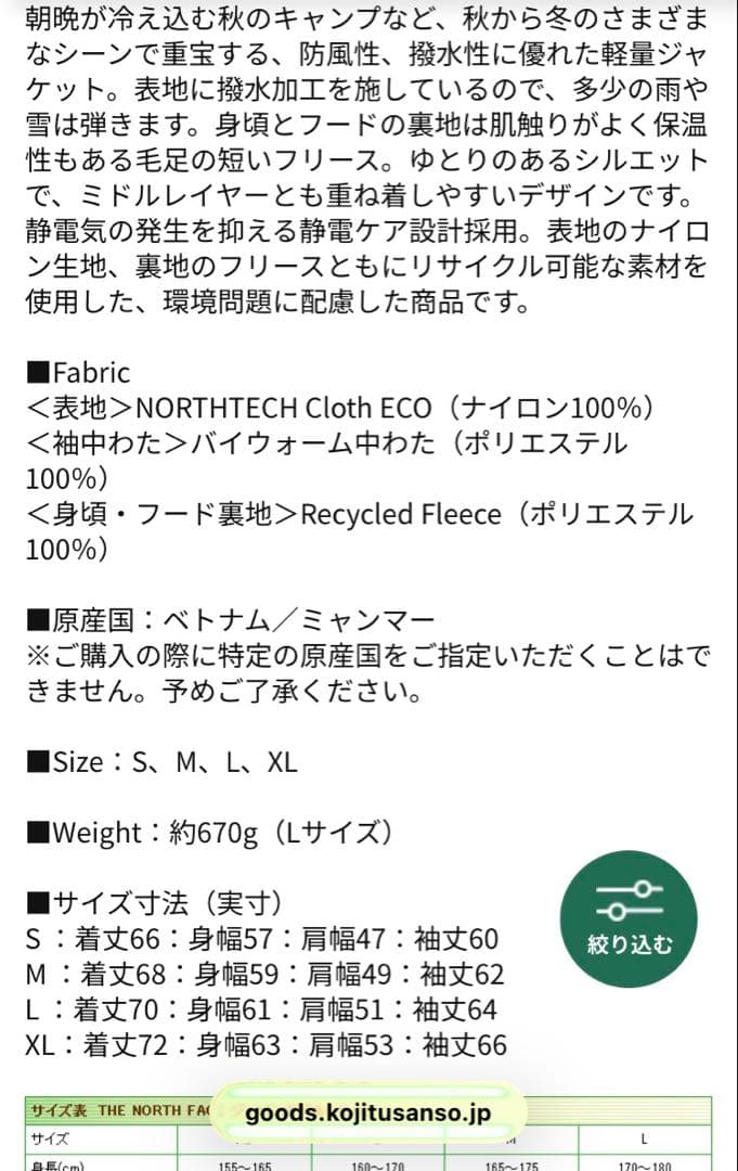 【新品未使用】ノースフェイスコンパクトノマドジャケット メンズS・NP71933
