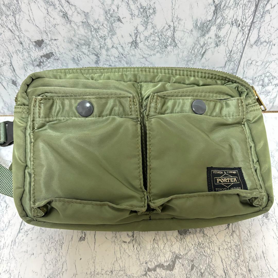 PORTER 吉田カバン ポーター TANKER ボディバッグ ナイロン カーキ