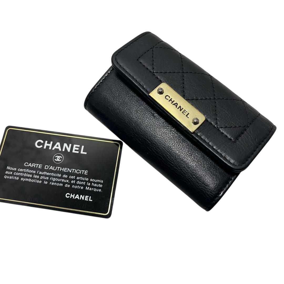 CHANEL レザー　4連　キーケース　カードケース　ゴールド金具　本革　綺麗