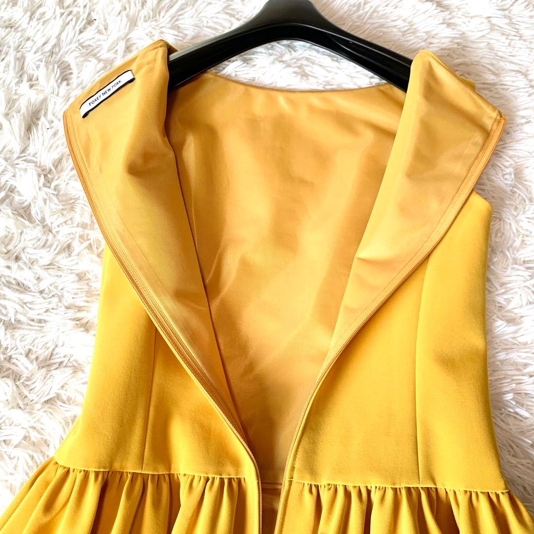 極美品✨希少カラー フォクシー タイムレス ドレス ワンピース フレア ギャザ
