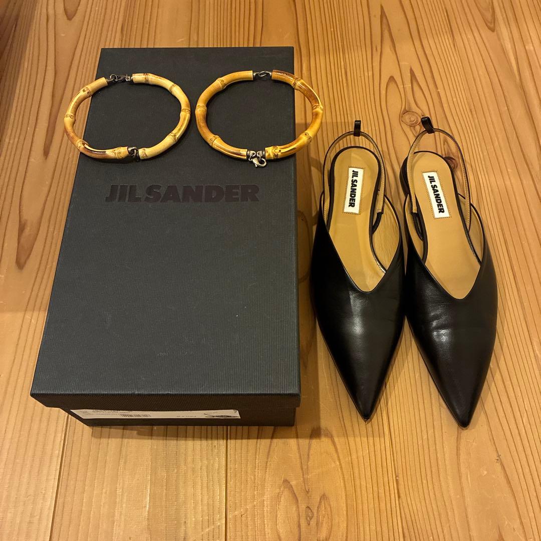 【美品】JIL SANDER bamboo anklet sandals