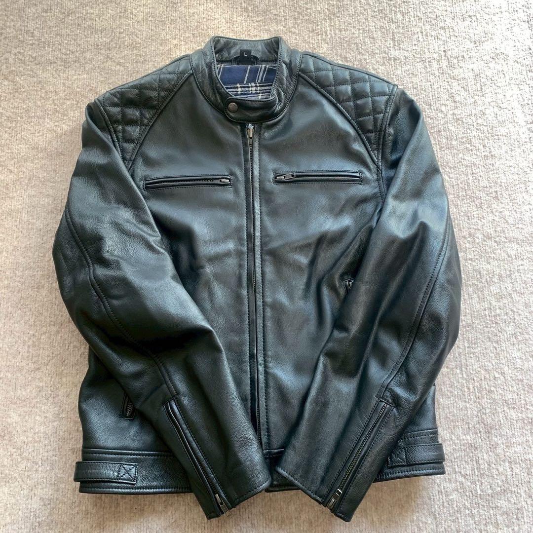 DEGNERレザージャケット ブラック L 山羊皮