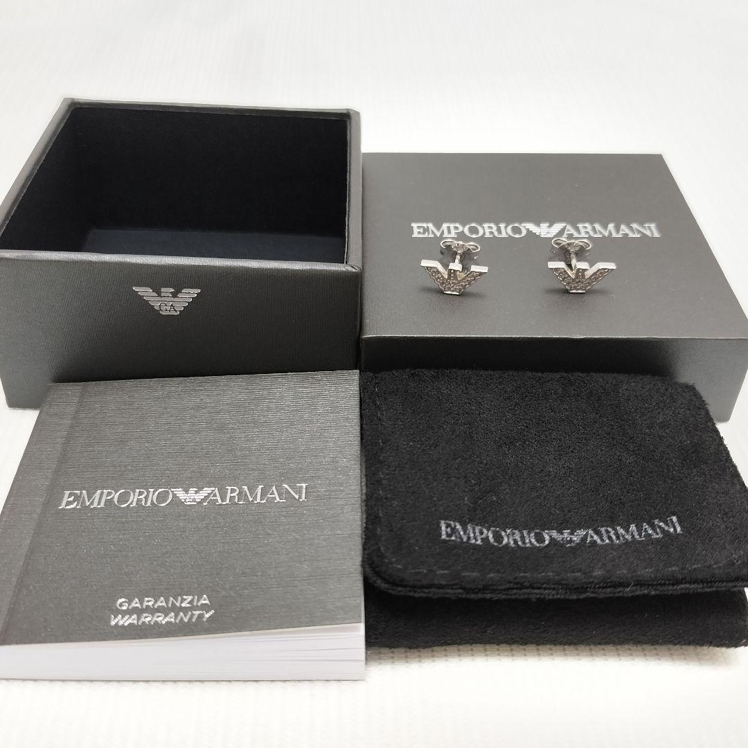 EA エンポリオアルマーニ ピアス ロゴ ストーン