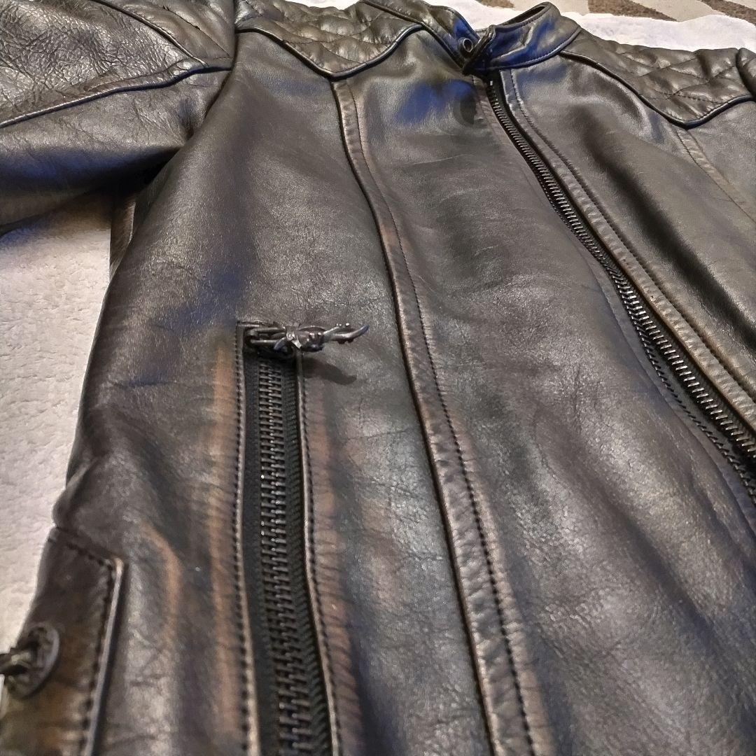 Ｒｏｅｎブラック シングルライダースジャケット ディアスキン