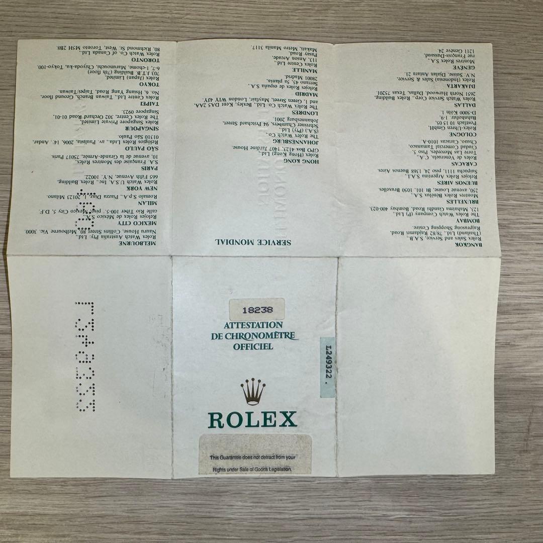 ROLEX デイデイト　レザー収納ボックス（空箱）と書類一式　パスケース付き