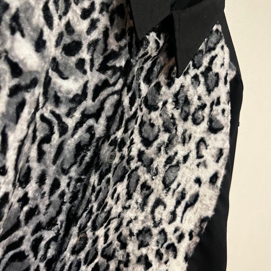 【美品】NOT CONVENTIONAL レオパード柄 長袖 シャツ 黒