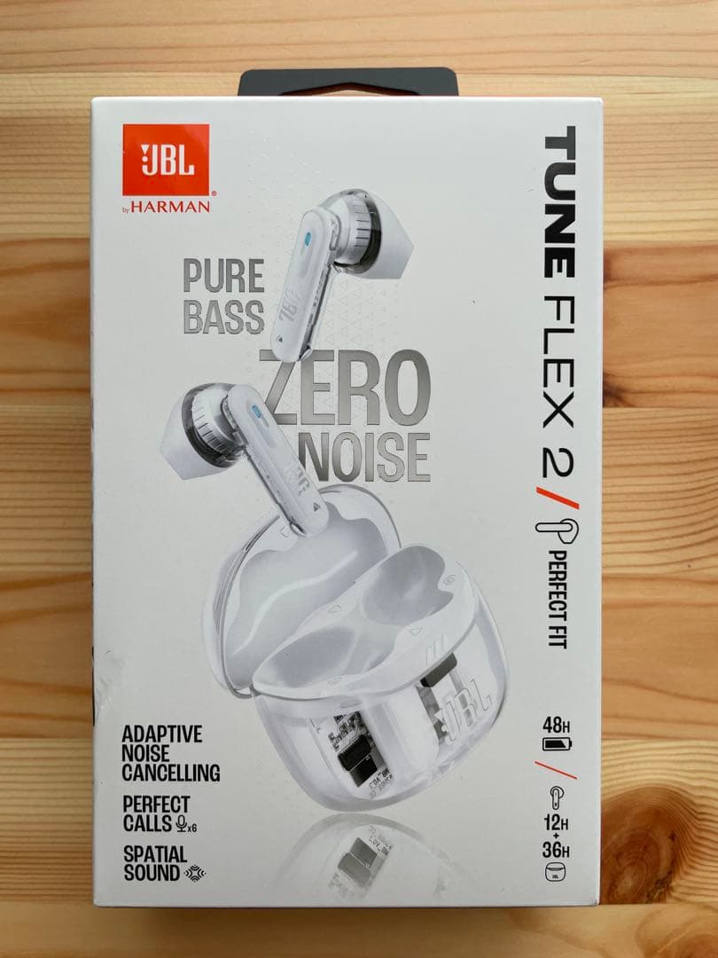 JBL TUNE FLEX 2 ワイヤレスイヤホン　スケルトン