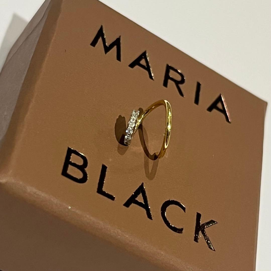 【美品】マリアブラック MARIA BLACK ダイア 14KYG ピアス