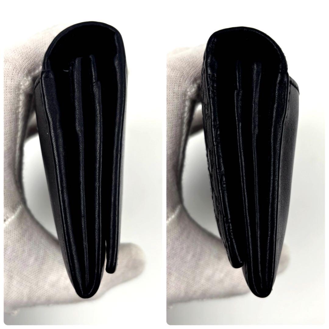 ✨美品✨　GUCCI 長財布　マイクロシマ　二つ折り　GG ネイビー　男女兼用