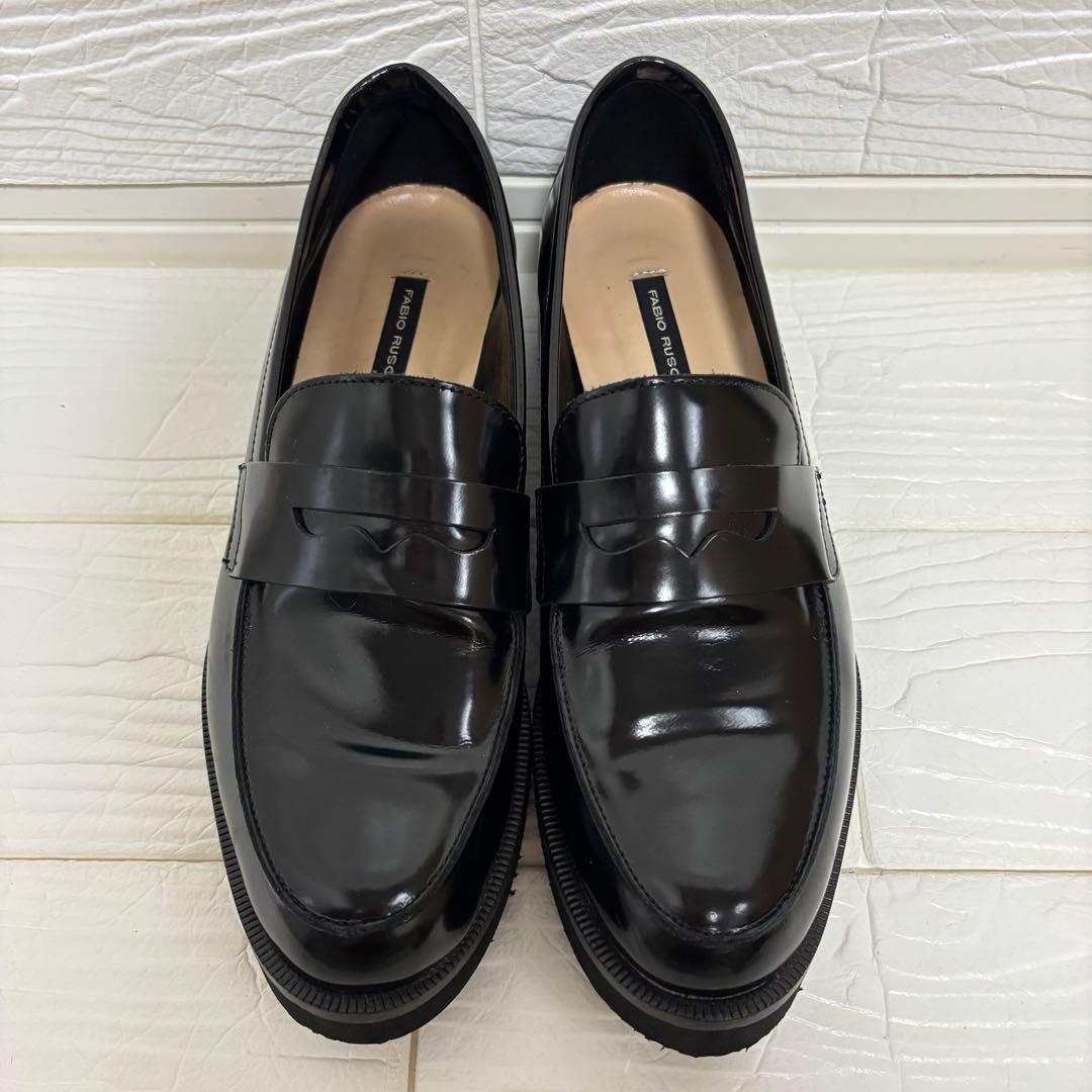 【未使用級】FABIO RUSCONI ローファー 厚底 ブラック 35