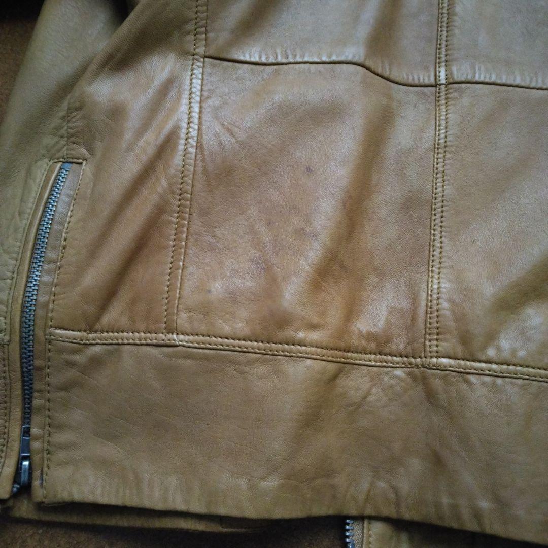DIESELメンズ 明るめブラウン 羊革ジャケット L