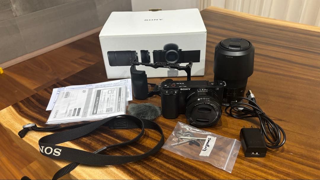 SONYZV-E10ダブルズームレンズキット望遠レンズ付リグソニーvlogカメラ