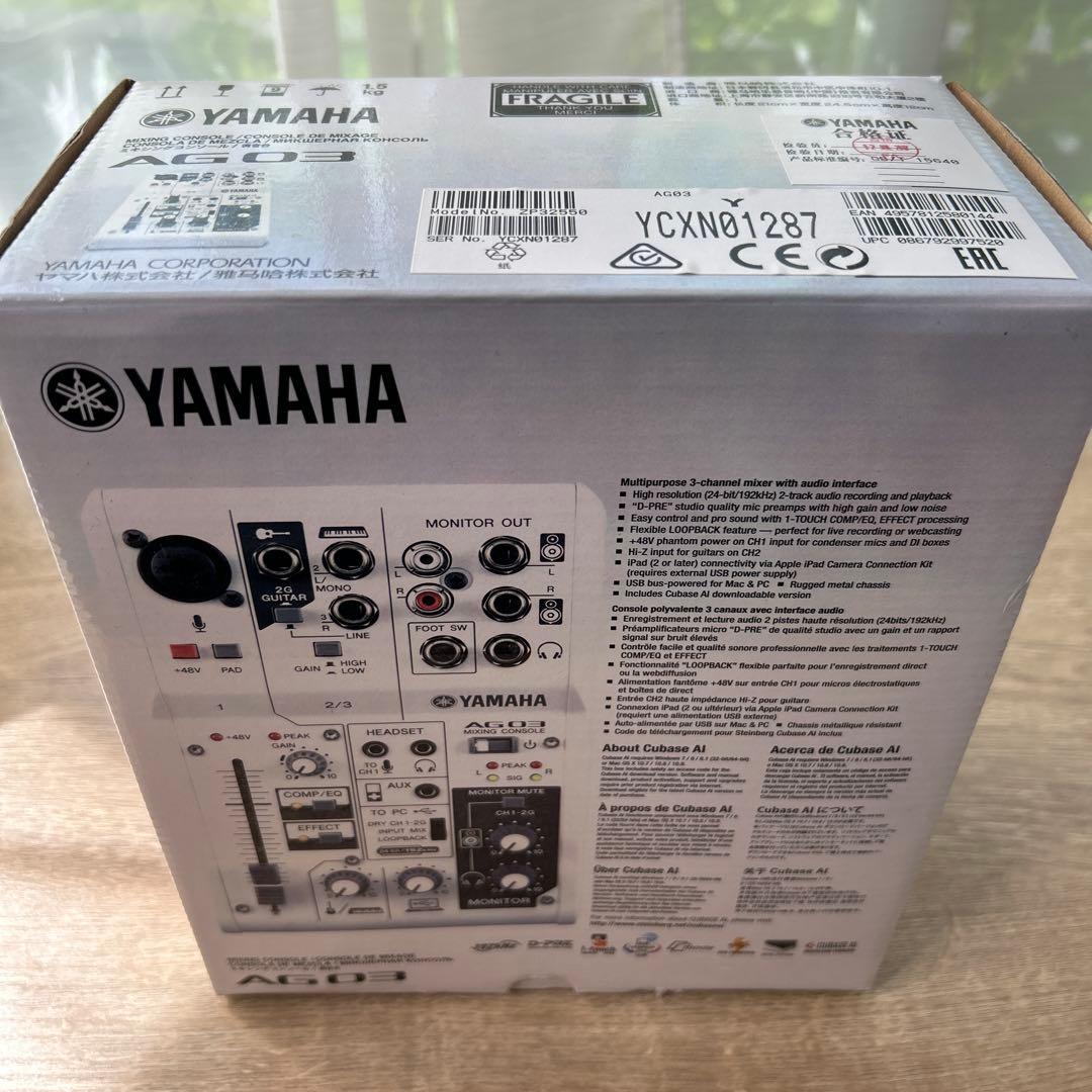 YAMAHA AG03 オーディオミキサー
