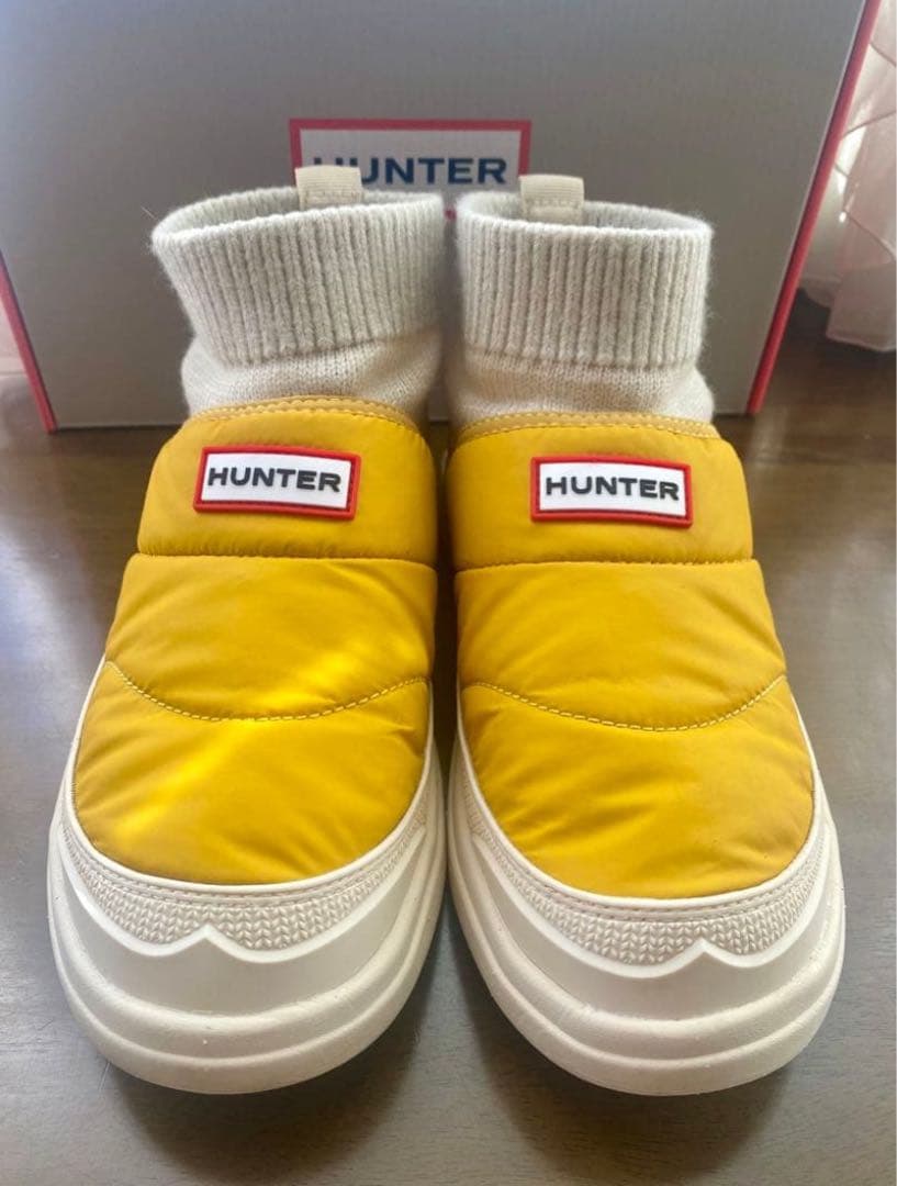 ★HUNTER★インアウト パファーニットカフブーツ 23cm