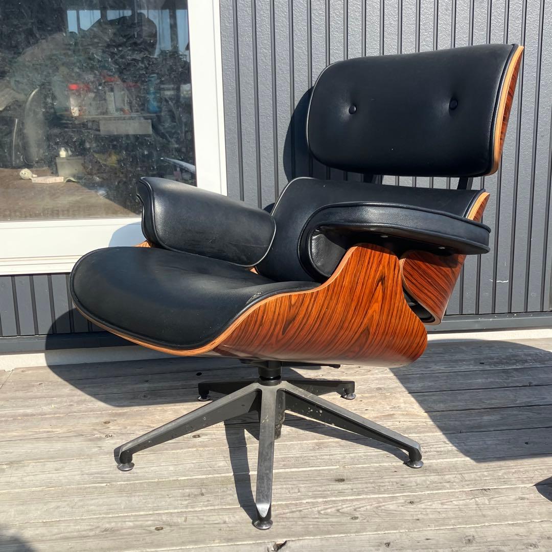 北欧レトロ イームズ リプロダクト ラウンジチェア アームチェア オットマン付き
