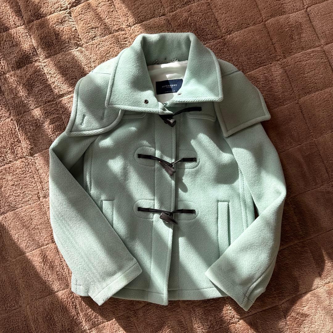 BURBERRY ミントグリーンダッフルコート