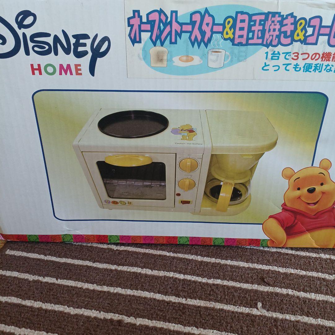 プーさん　オーブントースター＆目玉焼き＆コーヒーメーカー付き
