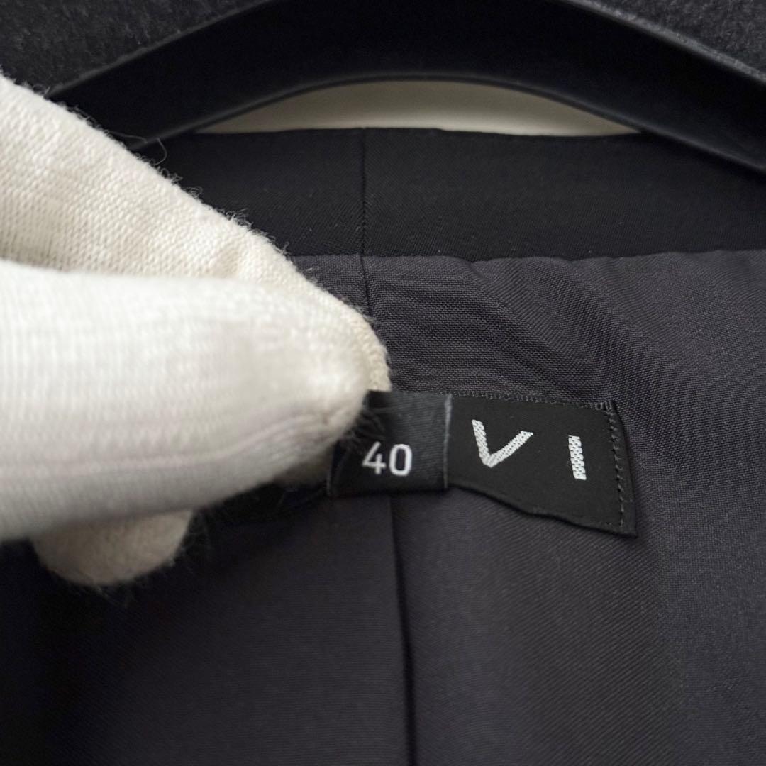 極美品❤️2024　INDIVI インディヴィ　パンツスーツ　ノーカラー　黒