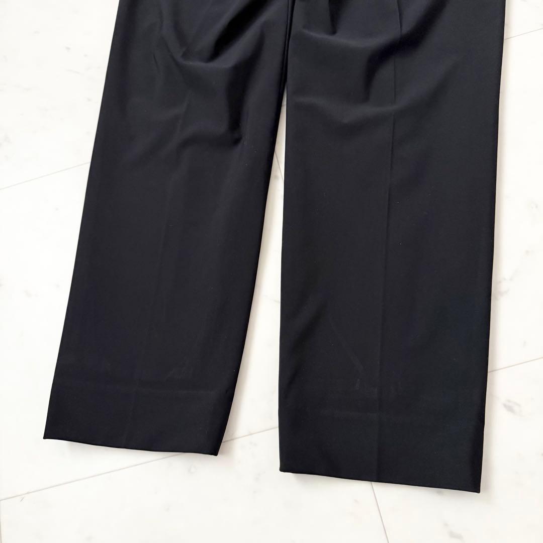 極美品❤️2024　INDIVI インディヴィ　パンツスーツ　ノーカラー　黒