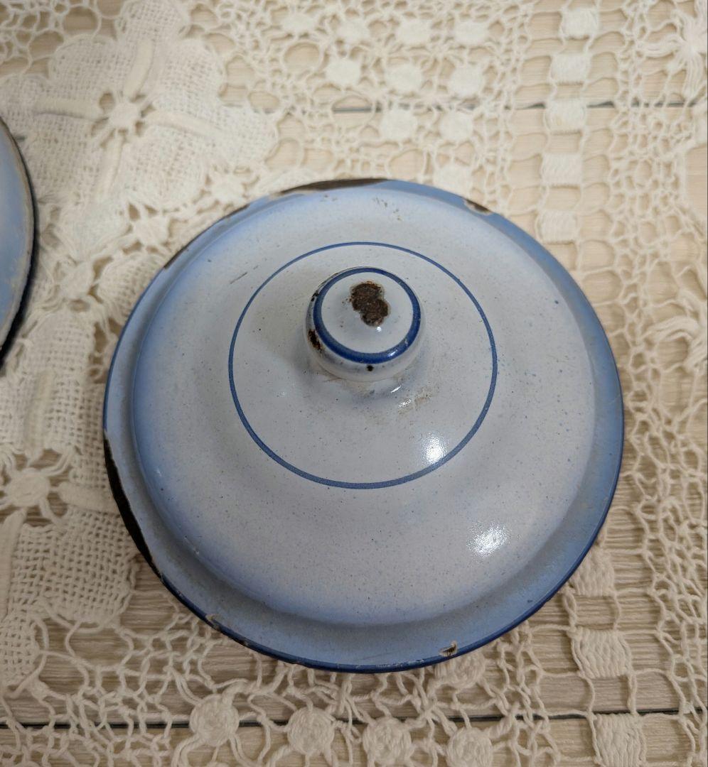 フランス アンティーク JAPY ホーロー ポット 薔薇 シャビー ブロカント