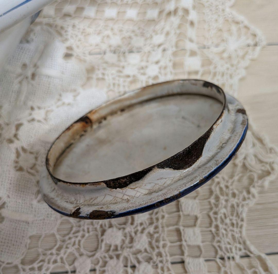 フランス アンティーク JAPY ホーロー ポット 薔薇 シャビー ブロカント