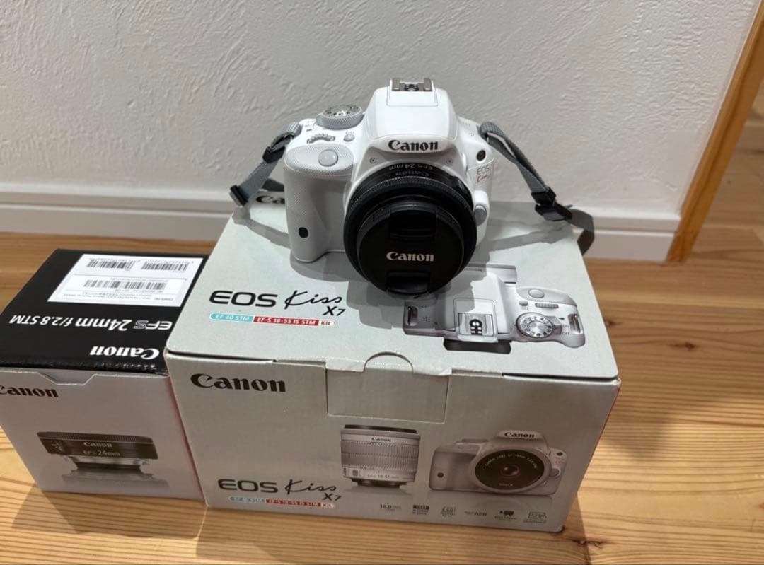 【美品】Canon eos kiss X7 ホワイトEFS 24mm f2.8