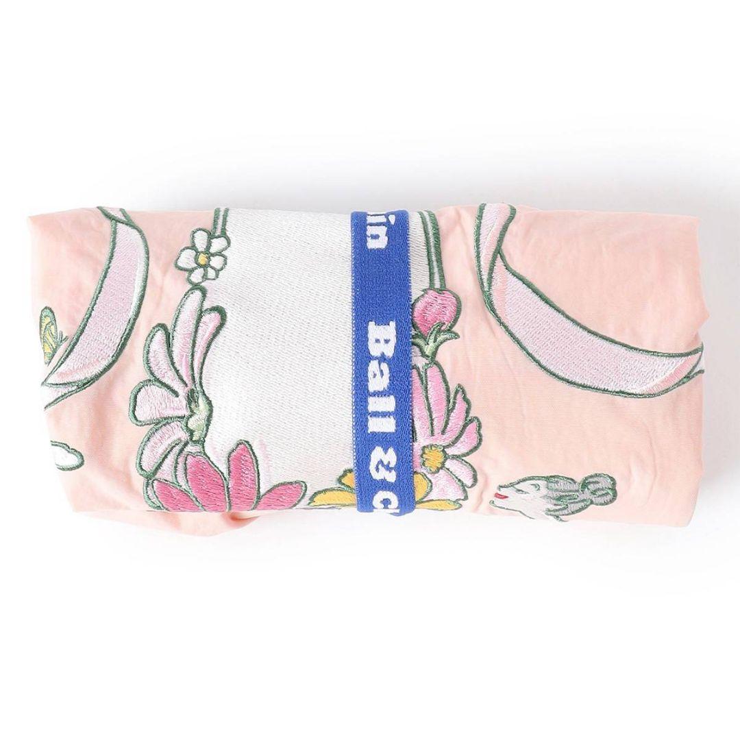 【新品】Ball＆ChainチャコットフラワーポワントトートLサーモンピンク