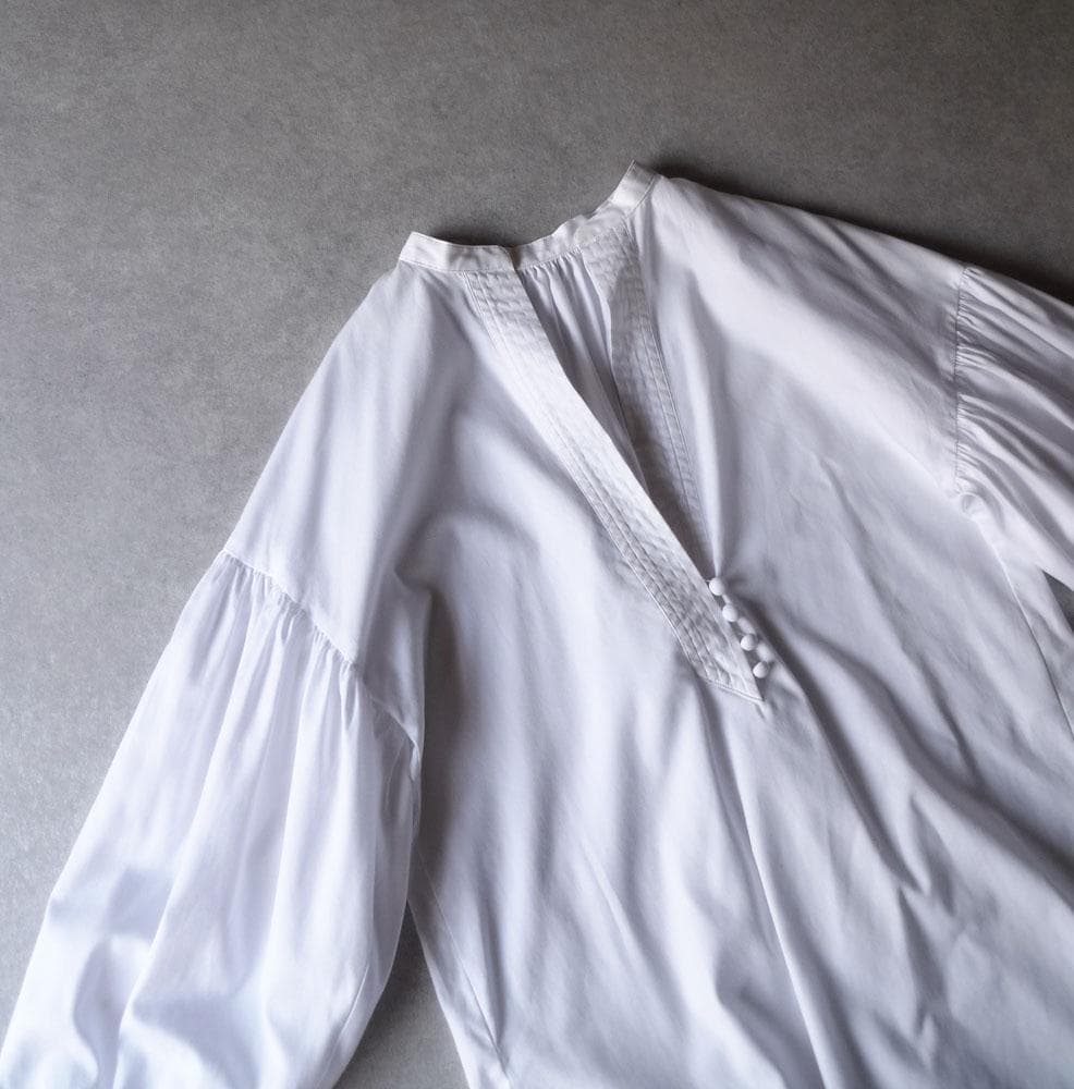 美品 ウィムガゼット 2,5万円 オックス袖ボリュームブラウス ホワイト 500