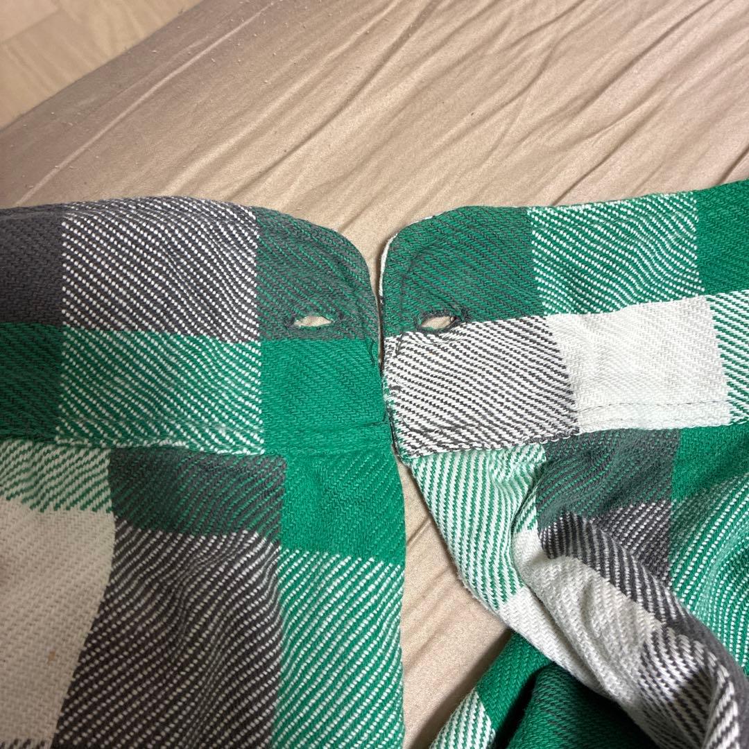 A*D様 70s ELY チェック ネルシャツ L グリーン ブラック ビンテー