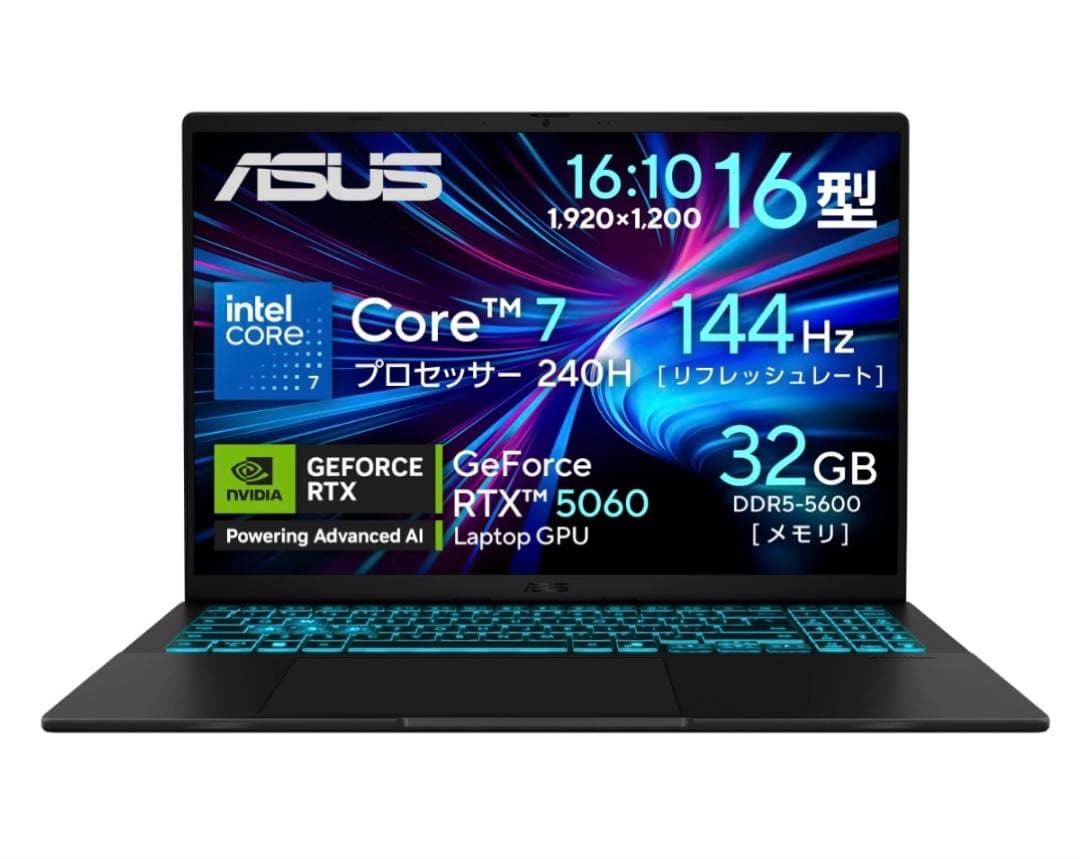 Windowsノート本体 ASUS Gaming V16 V3607VH-C5161R5050W