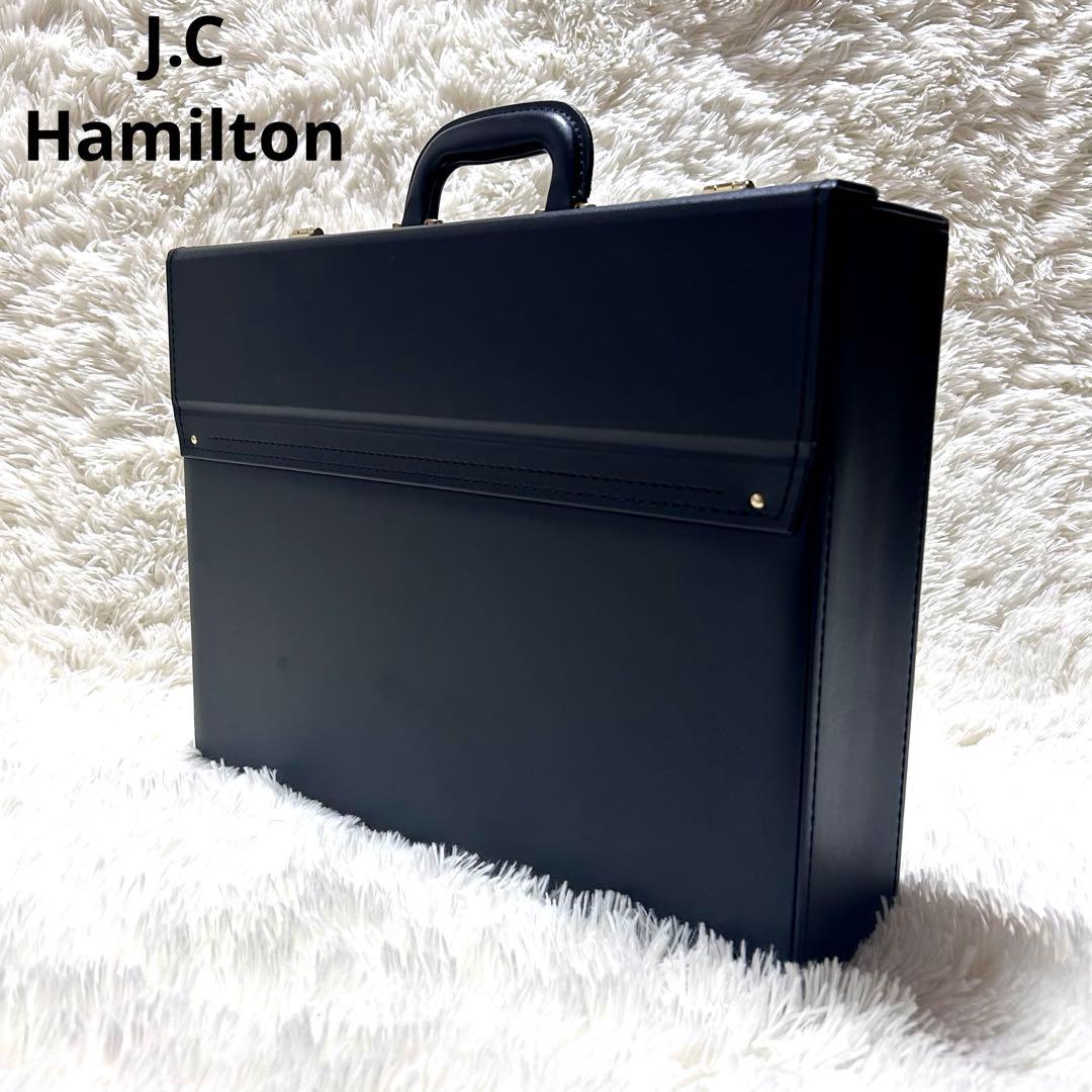 【極美品】J.C Hamilton ハミルトン パイロットケース 黒 レザー