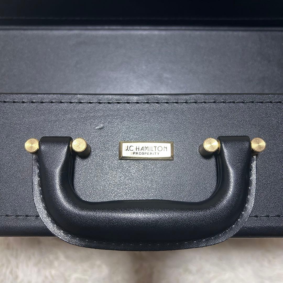 【極美品】J.C Hamilton ハミルトン パイロットケース 黒 レザー