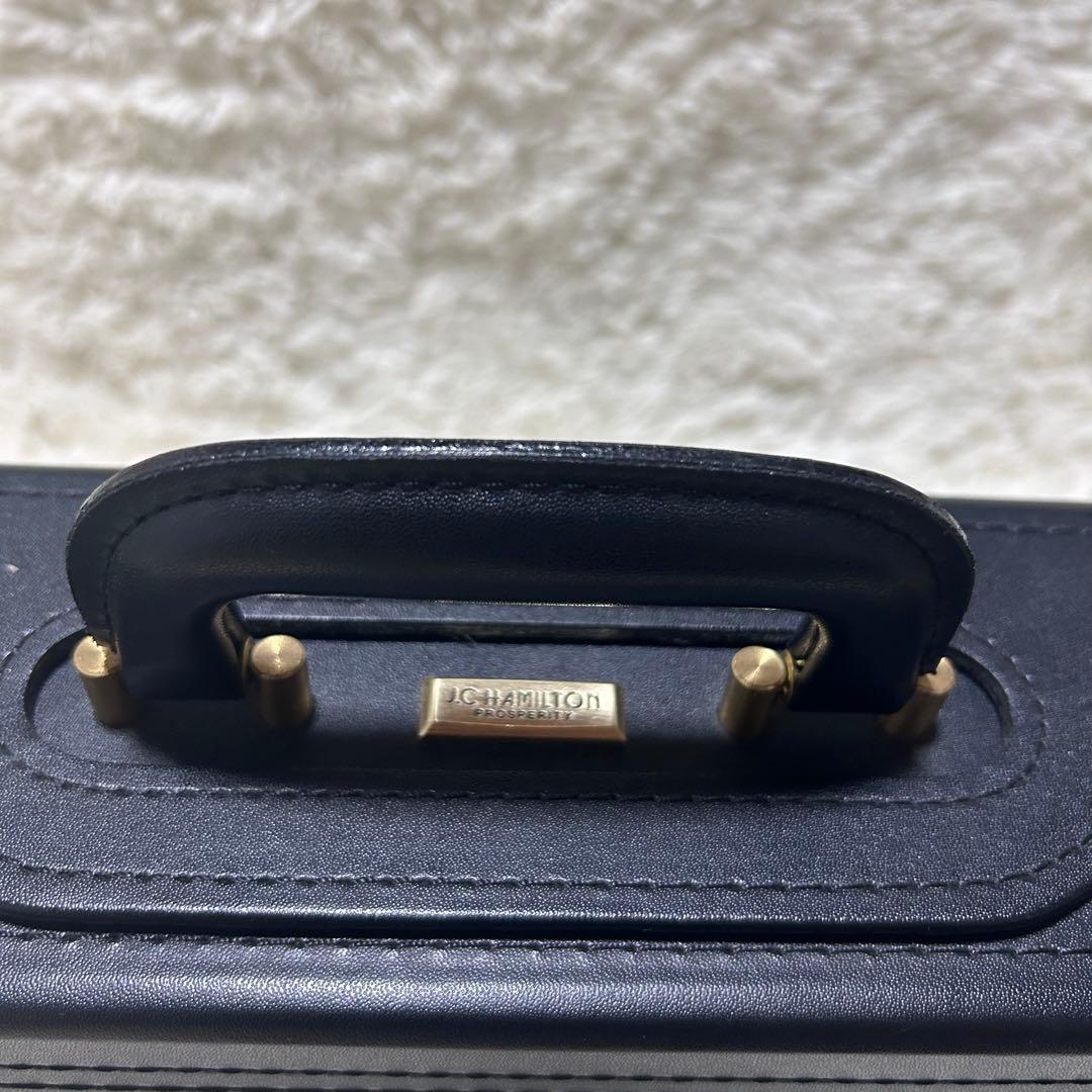 【極美品】J.C Hamilton ハミルトン パイロットケース 黒 レザー