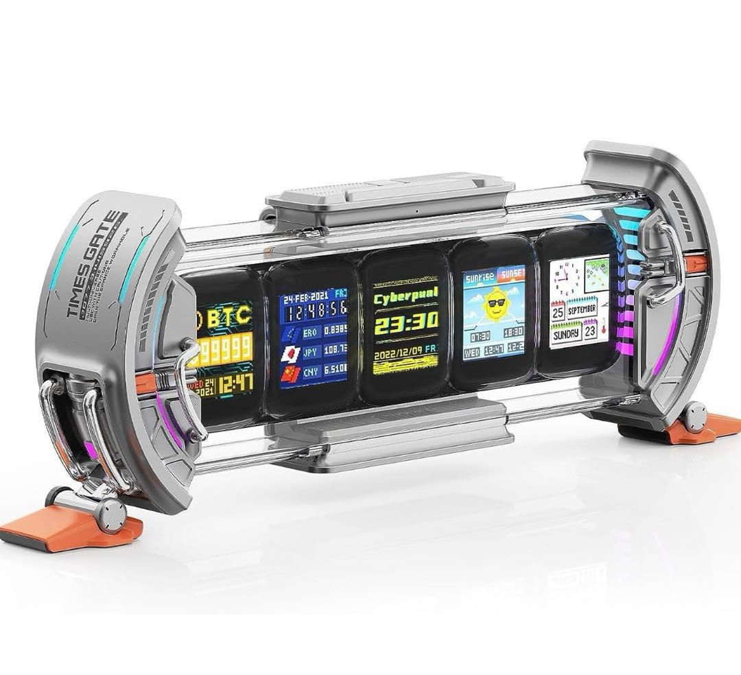 Divoom Times Gate 置き時計 おしゃれ ピクセルアート ピンク